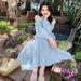 French Gentle Neck Hanging Sleeveless Dress For Women's Summer Petite Temperament, Vest Skirt, Seaside Long Skirt_ecoleips.com
