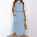 Women's Clothing New Double Layer Zoubu Round Neck Vest Shirt Mid Length Button Down Dress Two Piece Suit_ecoleips.com