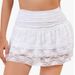 Bohemian Lace Tiered Mini Skirt – Low Waist Sexy Summer Skirt For Women, Floral Embroidery, Stretchy & Comfortable_ecoleips.com