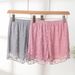 2025s Loose Solid Color Women's Lace Casual For Outer Wear Cute Style Anti-Exposure Patchwork Thin Safety Shorts_ecoleips.com