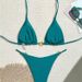 Women's Clothing Bikini Metal Ring Fine Flash Advanced Sexy Split Bikini Solid Color Swimsuit Batch_ecoleips.com