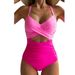 Women's Clothing One Piece Swimsuit Ladies Sexy Hollow Bikini Backless Tight Strap Swimsuit_ecoleips.com