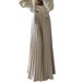 High-Waisted A-Line Midi Skirt 97 Cm Ankle-Length Versatile Slimming Elegant Simple For All Seasons Women's Bottoms_ecoleips.com