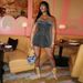 Women's Clothing Stretch Denim Skirt Spring And Summer Sexy Cardigan Button Washed Chest Dress_ecoleips.com