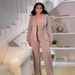 Women's Clothing Commuter Pearl Lapel Suit Three Piece Suit_ecoleips.com