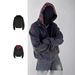 Unisex Heavyweight Washed Distressed Two-Tone Zip-Up Hoodie - Streetwear Pullover With Hood For Men & Women_ecoleips.com