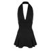 AC845 European And American Cross-border Sexy Deep V-neck Short 2025 New Low-cut Tummy-concealing Slimming Halter Neck_ecoleips.com