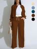 Women's Winter Sportswear Set – Zip-Up Hoodie & Jogger Pants (Oversized Fit, Color-Blocked, Fleece-Lined, Casual Athleisure)_ecoleips.com