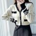 K New Women's Dress With Temperament Splicing Knitted Dress Color Collision A-line Skirt_ecoleips.com