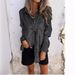 2025 Spring New Women's Casual Suede Fashion Turn-down Collar Shirt_ecoleips.com