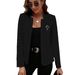Women's Clothing Heart Print Suit Jacket Casual Elegant Fashion American Style Spring Summer Black White Long Sleeve Blazer_ecoleips.com