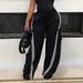Women's Casual Street Fashion Pants With Drawstring Elastic Waist Loose Straight Cut LD2262_ecoleips.com