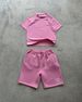 Women's Y2K Trendy Casual Two-Piece Suit Embroidered Jacquard T-Shirt And Elastic Straight Shorts Set European American Style_ecoleips.com