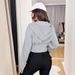 AD687 European American Cross-border Popular Hooded Cardigan Sweatshirt, Korean-style, Stylish, Slim-fit, Versatile Top_ecoleips.com