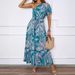 Cross-border European And American Women's Fashion 2026 Summer New Sexy Asymmetrical Neck Printed Bohemian Seaside_ecoleips.com