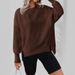 Women's Autumn/Winter Long-Sleeved Collared Hoodies With Slit, Casual Loose Fit, Versatile And Wholesale Available_ecoleips.com