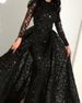 Women's Clothing Long Sleeve Sequined Swing Evening Dress New_ecoleips.com