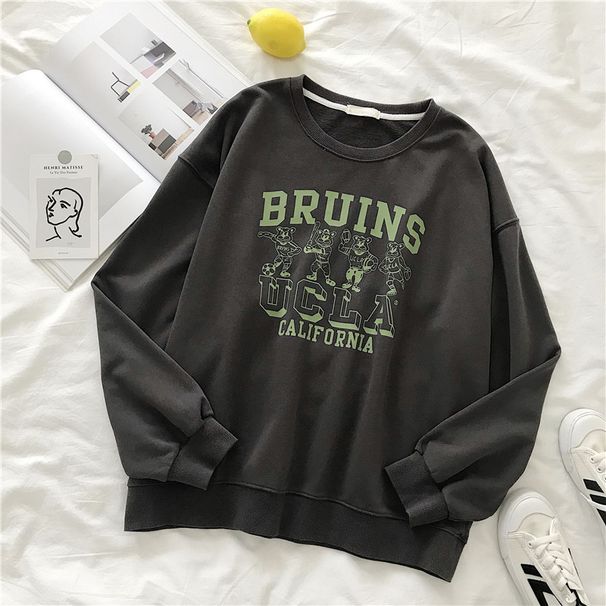 Women's Cotton Sweatshirt For Foreign Trade, Spring And Autumn, Thin, Loose, Korean Style, Stylish Student Top, Jacket,_ecoleips.com