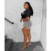 European And American Style Women's Striped Two-Piece Set Sexy Casual Shorts And T-Shirt Combo For Summer_ecoleips.com