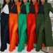 Women's Clothing Color Lapel Long Suit Two Piece Suit_ecoleips.com