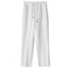 Aria Basics Solid Color Simple Casual Elastic Waist Long Pants Cross-Border European And American Heavyweight Unisex Straight-Leg_ecoleips.com