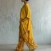 Women's Printed Irregular Loose Pants Two Piece Set Round Neck Top Shorter In Front Longer In Back American Style_ecoleips.com