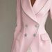 Women's Clothing Double Breasted Slim Fit Blazer Jacket Stylish Elegant New Arrival_ecoleips.com