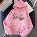 Women's clothing 2023 new autumn letter hooded loose ladies sweatshirt women's tops _ecoleips.com