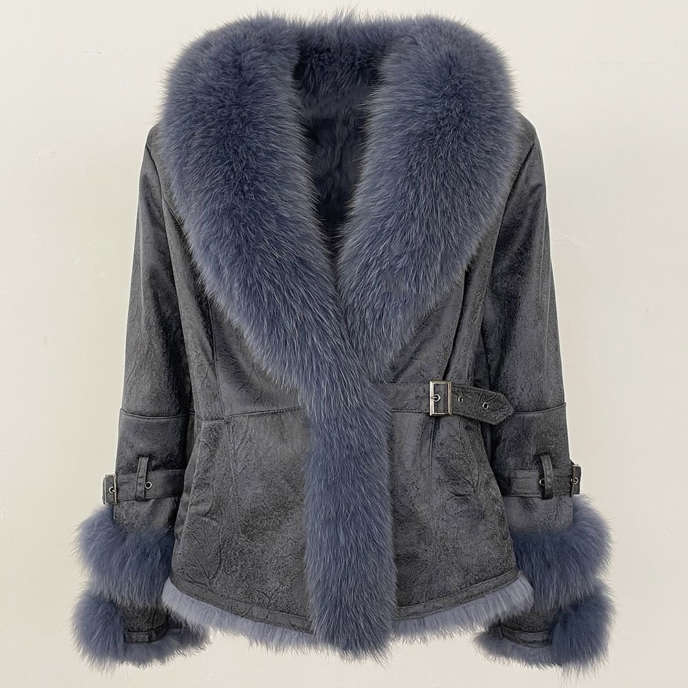 Women’s Stylish Short Suede Fur Coat – Faux Rabbit Fur Lining, Winter Warm Fashion Outerwear, XS-XXXL_ecoleips.com