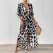 Sexy Leopard Print Beach Cover-Up – Batwing Sleeve Mesh Kimono With Tie-Waist, Lightweight Sheer Polyester, Upf 30+ Sun Protection (Black, S/M/L/Xl)_ecoleips.com