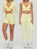 K Seamless Tight Yoga Set With Waist Cinching And Slimming Effect, Quick Drying Fitness Suit, Outdoor Running And Sports Three Piece Set_ecoleips.com