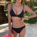 Women's Polka Dot Push-Up Bikini Set - Sexy Three-Piece Swimsuit For Small Bust Vacation Style Summer Wear_ecoleips.com