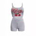 Summer Cross Border Sexy Beauty Suspender Shorts Suit_ecoleips.com
