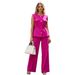 Elegant Belted Sleeveless Casual Coat Vest Women's Clothing Stylish New Outerwear_ecoleips.com