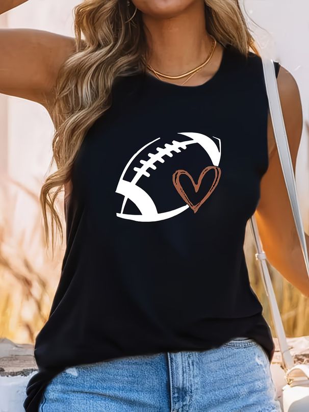 Women's Clothing Women's Sleeveless Vest Loose Summer Top T-Shirt Style Printed Fashion For Ladies For Formal & Casual_ecoleips.com