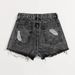 High-Waisted Distressed Denim Shorts for Women Slimming Ripped Frayed Edges Retro American Style Versatile Bodycon Hot Pants_ecoleips.com