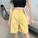 Fashionable Denim Shorts Women, Summer New Korean Style High-waisted Wide-leg Shorts, Slimming And Unique Straight-leg_ecoleips.com
