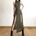 K New Women's Fashion Trend Hooded Hollow Out Backless Sleeveless Slit Long Skirt Dress_ecoleips.com