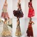 2024 Summer New Strapless Backless Camisole Dress Vintage Print, Long Skirt, Cross-Border Foreign Trade Style,_ecoleips.com
