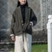 girl 2021 Autumn Winter New Women's Coat Artistic Retro Button Padded Top Linen Short Cotton Jacket_ecoleips.com