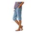 Women's High Waist Capri Pants Loose Fit Breathable Cotton Linen Blend Casual Trousers with Side Pockets And Seam Decoration_ecoleips.com