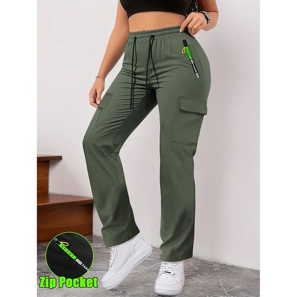 Women's Retro Style Casual Pants Large Pockets Trendy Brand Loose Fitting Workwear Spring Autumn New Versatile Long Pants_ecoleips.com
