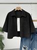 All Colors Sizes Available, 2026 New Cross-border European And American Women's Fashion Shirt, Solid Color Button Pocket_ecoleips.com