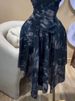 K Women's New Sweet And Fresh Printed One Necked Sleeveless Shirt, High Waisted Half Skirt Two-piece Set_ecoleips.com