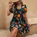 Floral Print V-Neck Bodycon Sundress - Stretch Chiffon Sleeveless Dress For Women, Casual Bodycon Fit_ecoleips.com