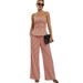 2025 Summer New Cross-Border Foreign Trade European American Style Women's Tube Top And Straight-Leg Pants_ecoleips.com