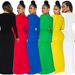 Women's fashion new sexy solid color irregular long-sleeved jumpsuit for women_ecoleips.com