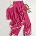 Women's Fashion Two Piece Set Short Sleeved Contrasting Color Slit Sweater High Waist Slim Wide Leg Pants Trousers_ecoleips.com