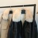 Women’s Faux Leather Jacket With Detachable Fox Fur Collar – Plush Winter Coat (Black/Khaki, S-3XL)_ecoleips.com
