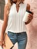 women's clothing summer new style fashion temperament elegant pleated V neck vest women's top T_ecoleips.com